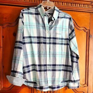 Rockies Women's Teal and Navy Plaid Shirt
